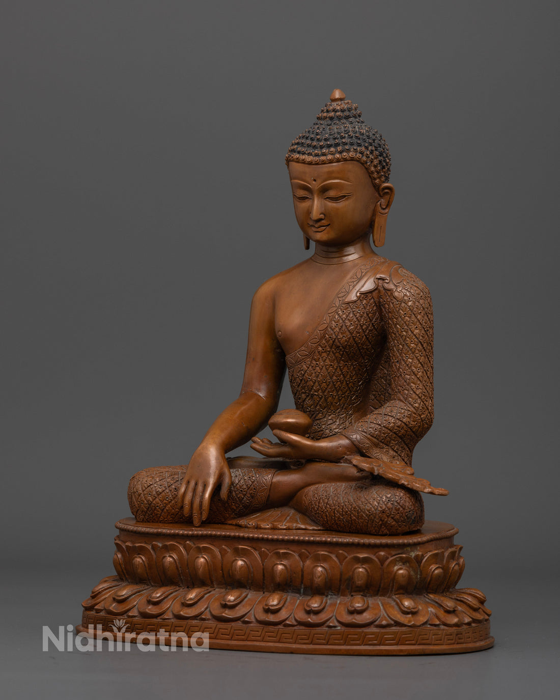 Oxidized Shakyamuni Buddha Statue