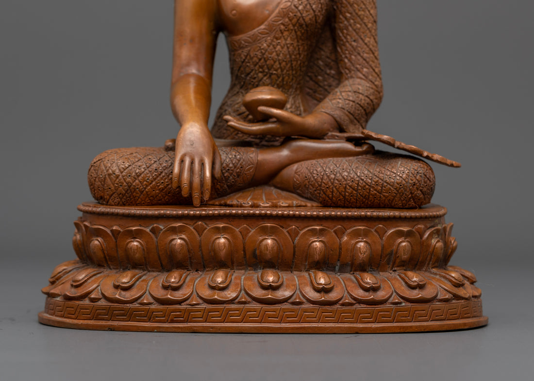 Oxidized Shakyamuni Buddha Statue