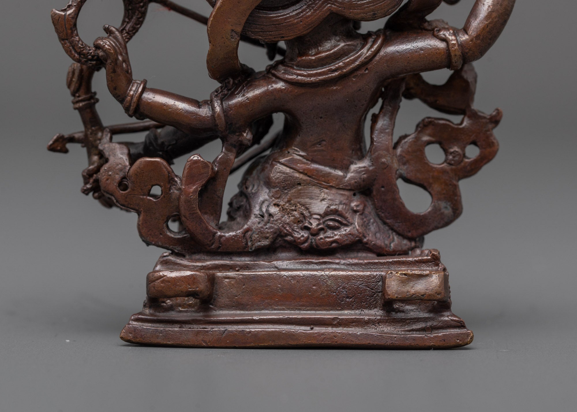 Machine-Made Rahula Statue | Buddhist Guardian in Oxidized Finish