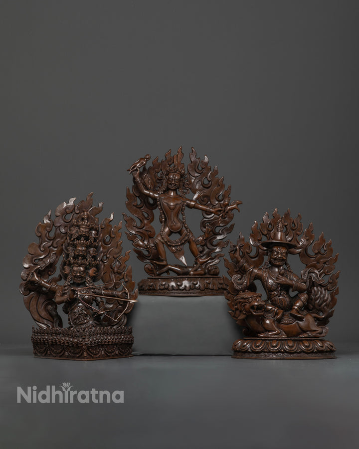 Trinity of Dharmapalasa: Icons of Strength and Protection