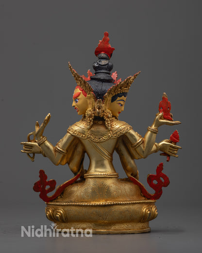 Rear view of the Namgyalma Sculpture displaying the consecration chamber 
