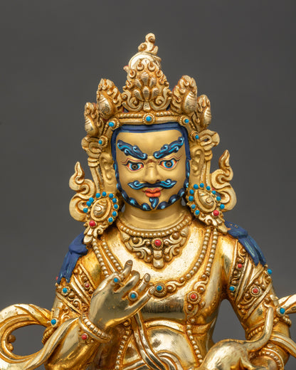 Regular close-up of Namtoshe Statue showing intricate swirling robes and floral garments