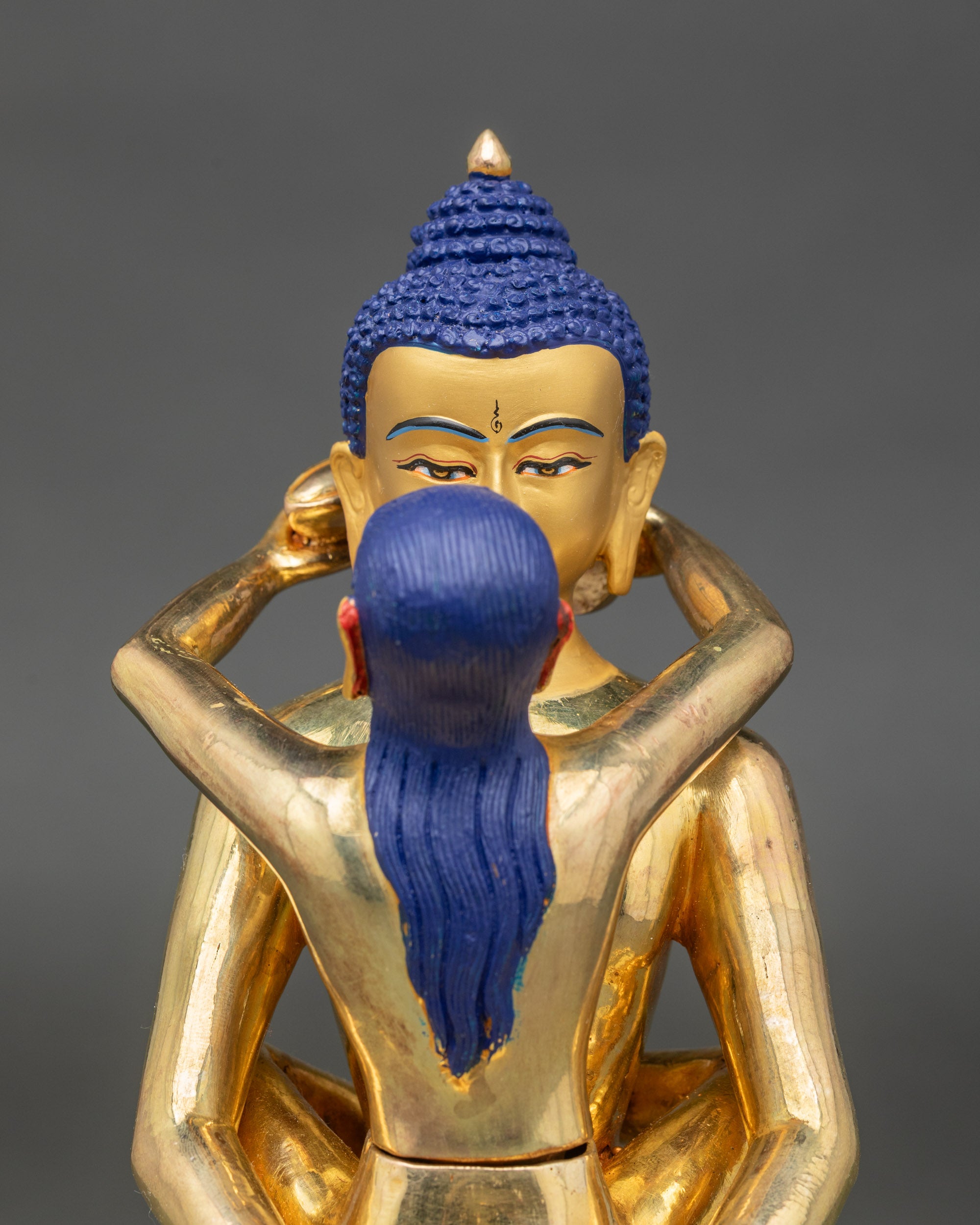 Regular close-up of Samantabhadra Yab-Yum Statue showing full lotus seat and details