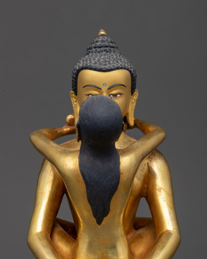 Regular close up of Samantabhadra Yab Yum Statue Tibetan Buddhist art for altar
