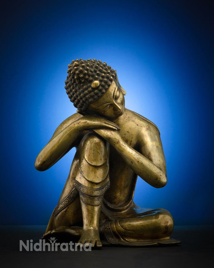 Bronze Relaxing Buddha Sculpture | Spiritual Zen Decor