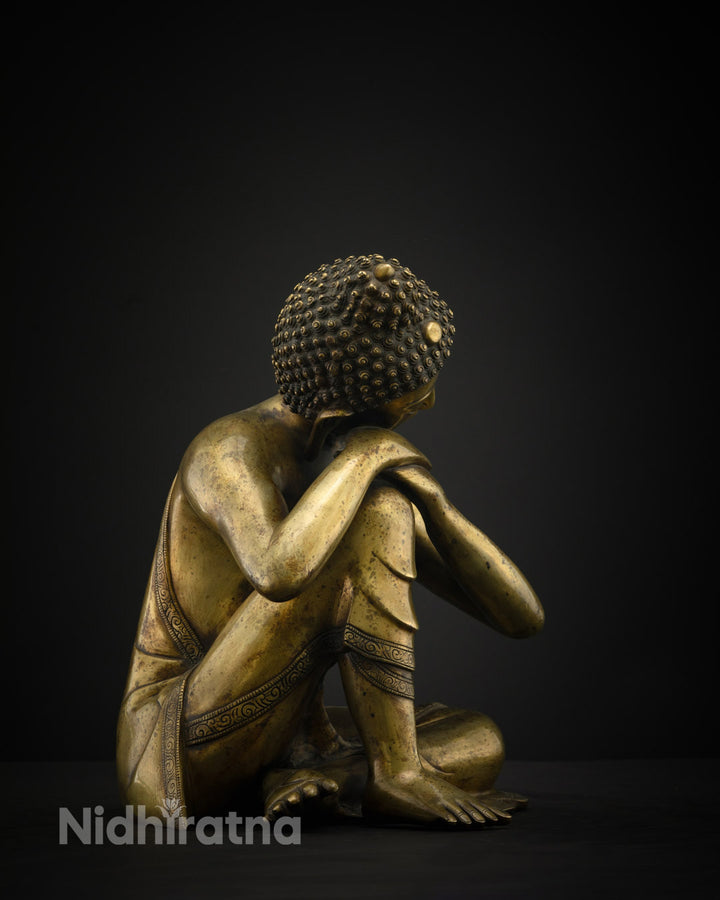 Bronze Relaxing Buddha Sculpture | Spiritual Zen Decor