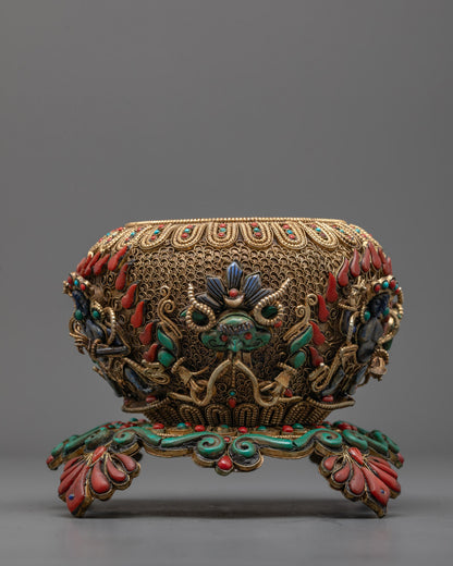 Tibetan Rice Pot | Handcrafted Ritual Vessel from Nepal