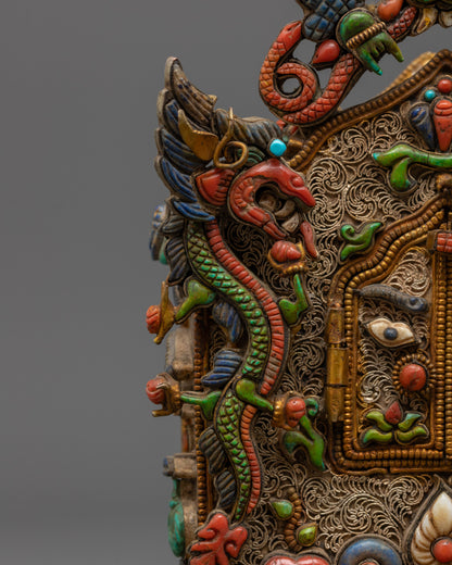 Spiritual Chenrezig Ghau Box | Handmade Tibetan Buddhist Prayer Box