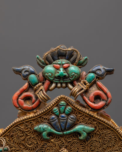 Buddha Shakyamuni Ghau Box | Handcrafted Tibetan Portable Shrine
