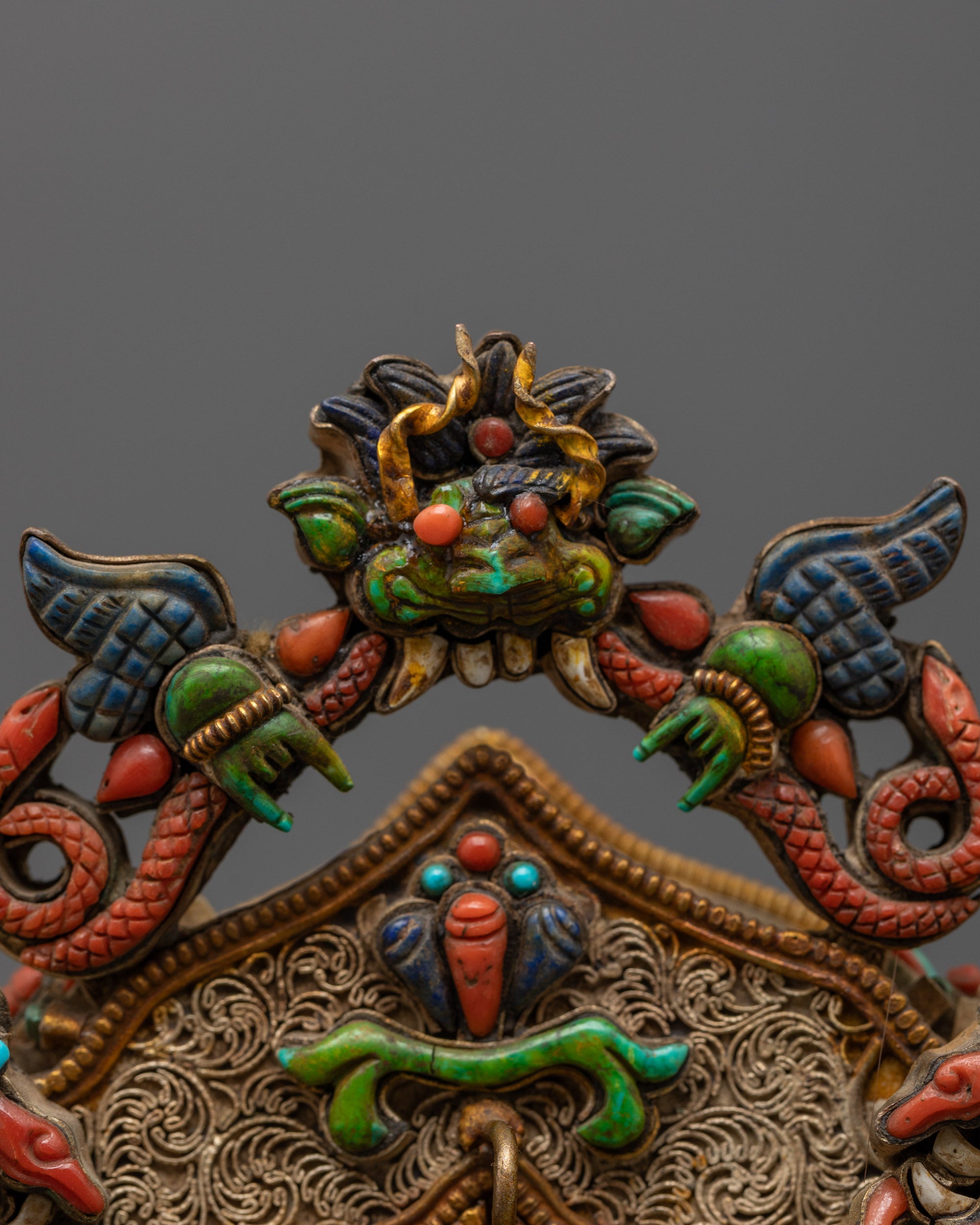 Spiritual Chenrezig Ghau Box | Handmade Tibetan Buddhist Prayer Box