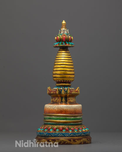 Hand-Carved Kadampa Stupa | Buddhist Spiritual Monument