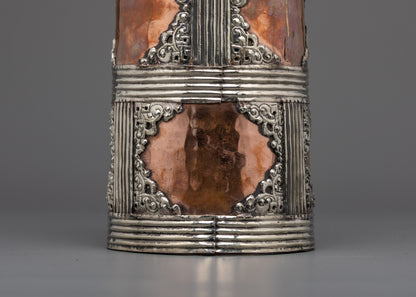 Copper Theki | Authentic Hand-Carved Nepali Offering Vessel