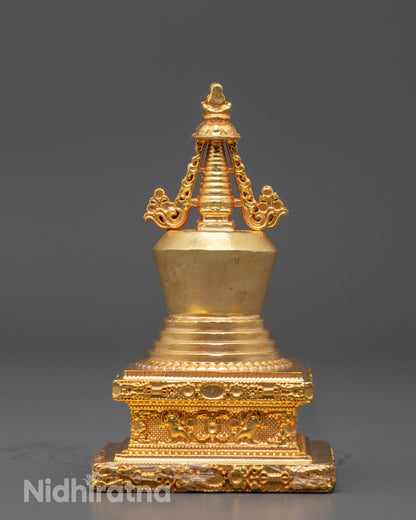 24k Gold Plated Namgyalma Stupa from Nepal