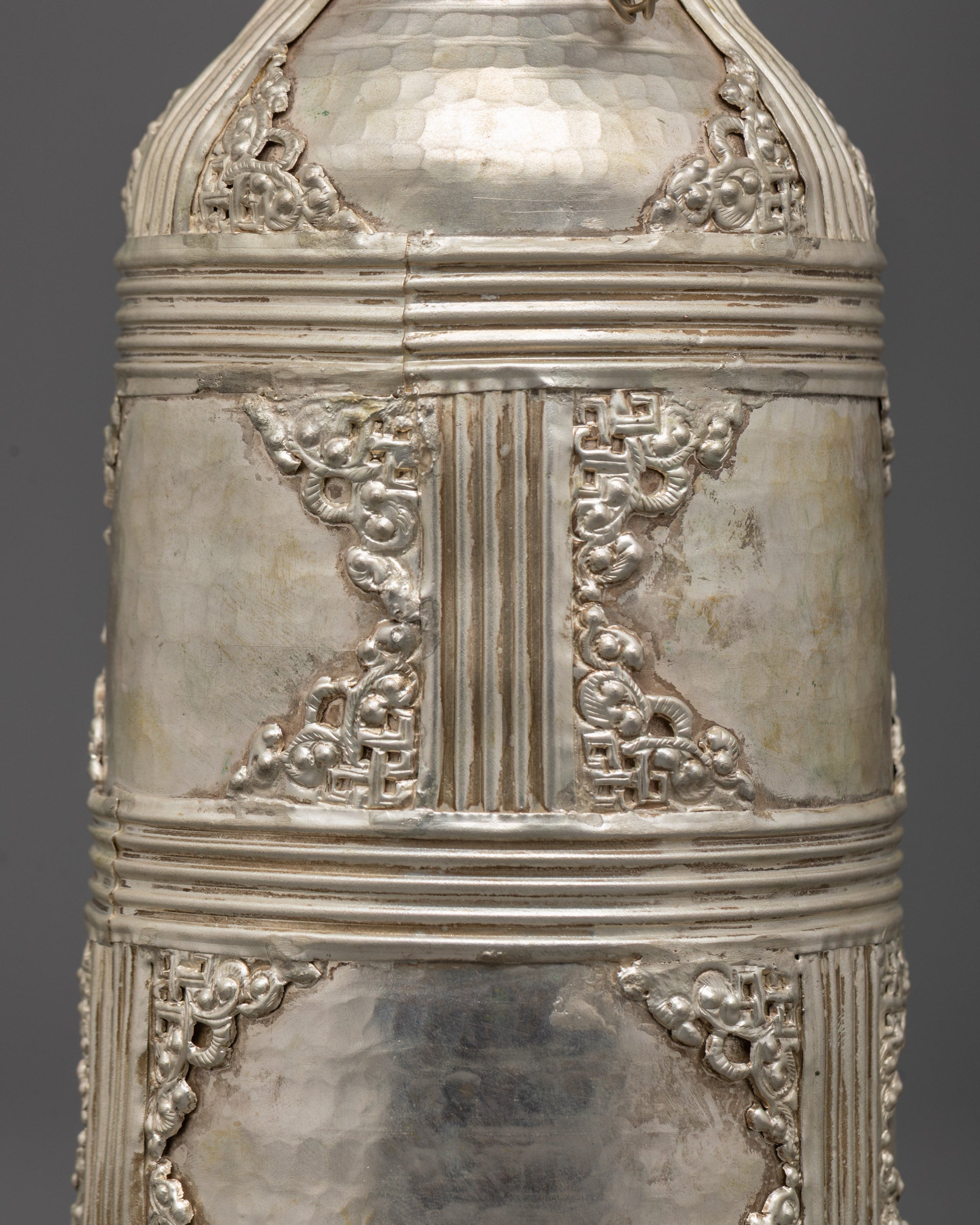 Nepali Silver-Plated Theki | Artisan Crafted Buddhist