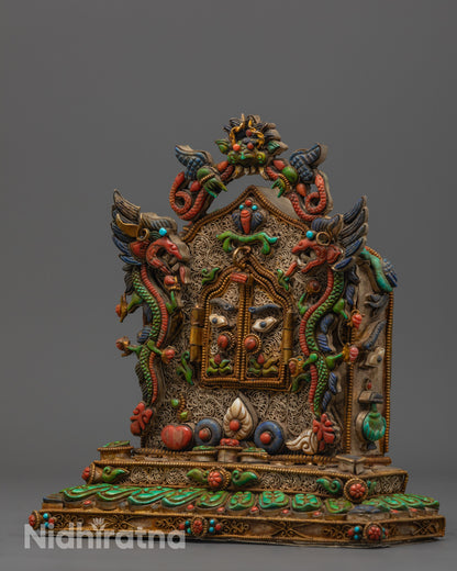 Spiritual Chenrezig Ghau Box | Handmade Tibetan Buddhist Prayer Box