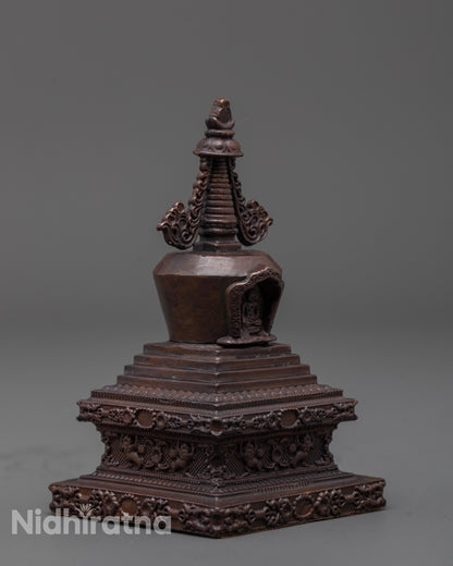 Shakyamuni Buddha Stupa | Handcrafted Nepalese Buddhist Stupa