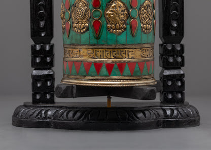 Auspicious Prayer Wheel | Himalayan Buddhist Ritual Wheel