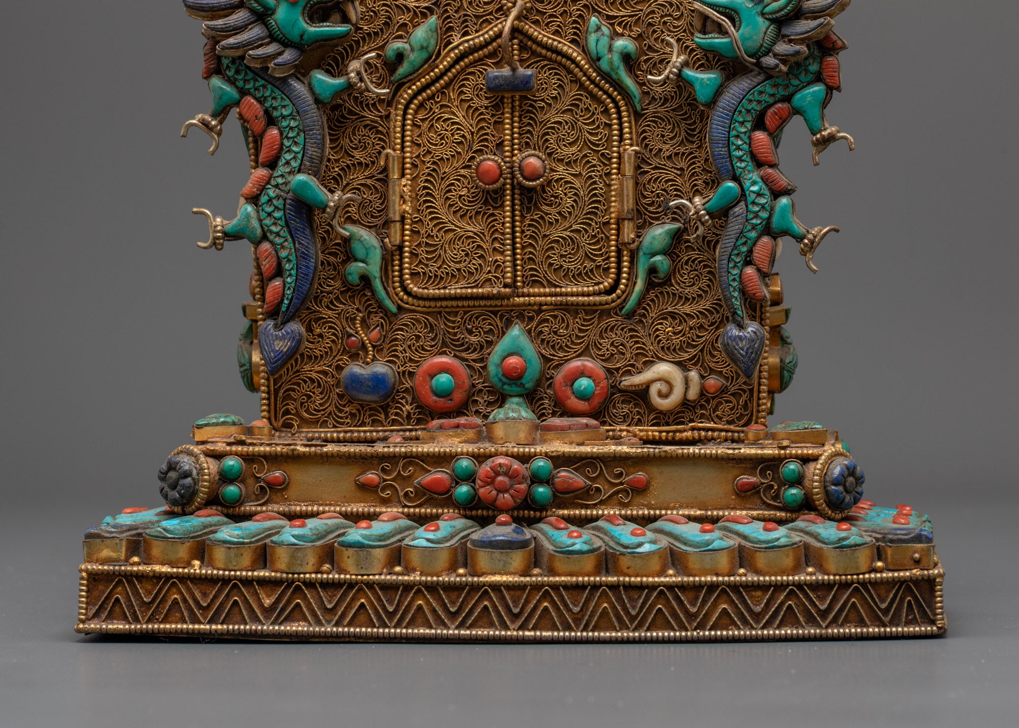 Buddha Shakyamuni Ghau Box | Handcrafted Tibetan Portable Shrine