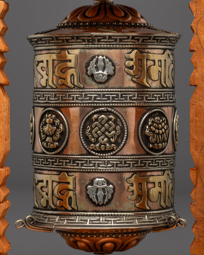 Mantra Prayer Wheel | Sacred Buddhist Spiritual Spinner Wheel