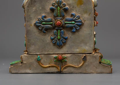 Spiritual Chenrezig Ghau Box | Handmade Tibetan Buddhist Prayer Box