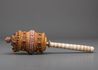 Handheld Mantra Prayer Wheel | Buddhist Meditation Accessories