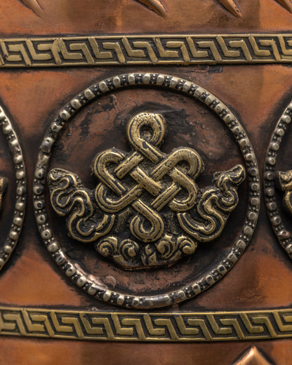 Ashtamangala Prayer Wheel | Handmade Tibetan Buddhist Wheel