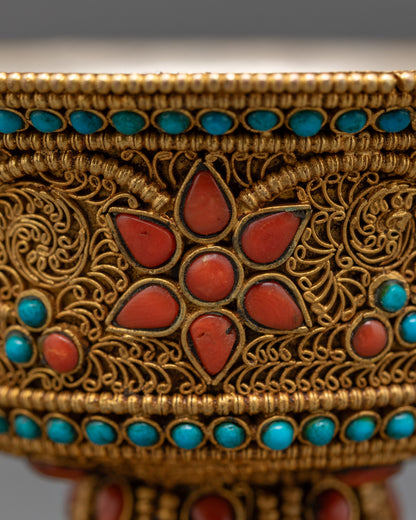 Himalayan Water Offering Bowls | Perfect for Buddhist Ceremonies