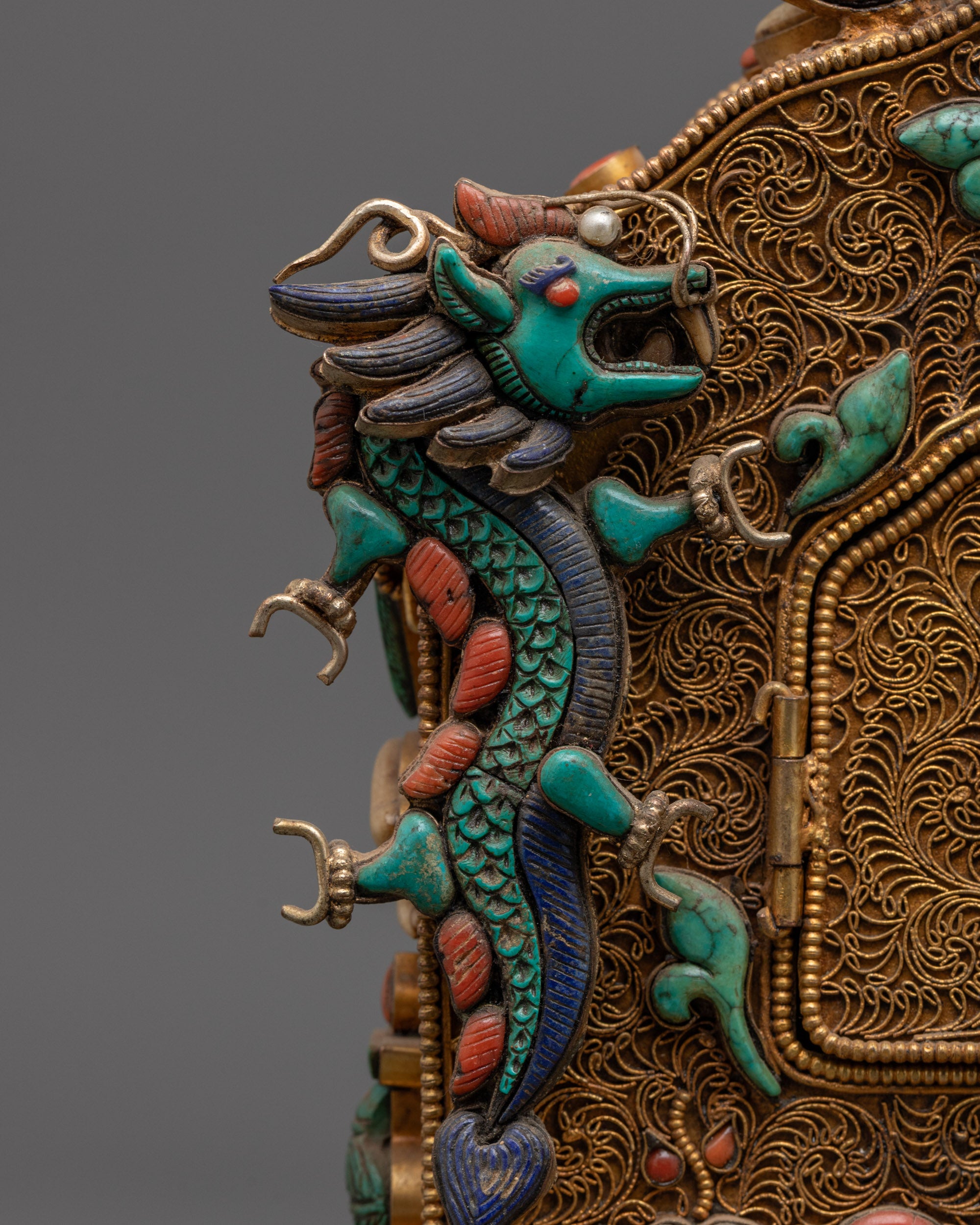 Buddha Shakyamuni Ghau Box | Handcrafted Tibetan Portable Shrine