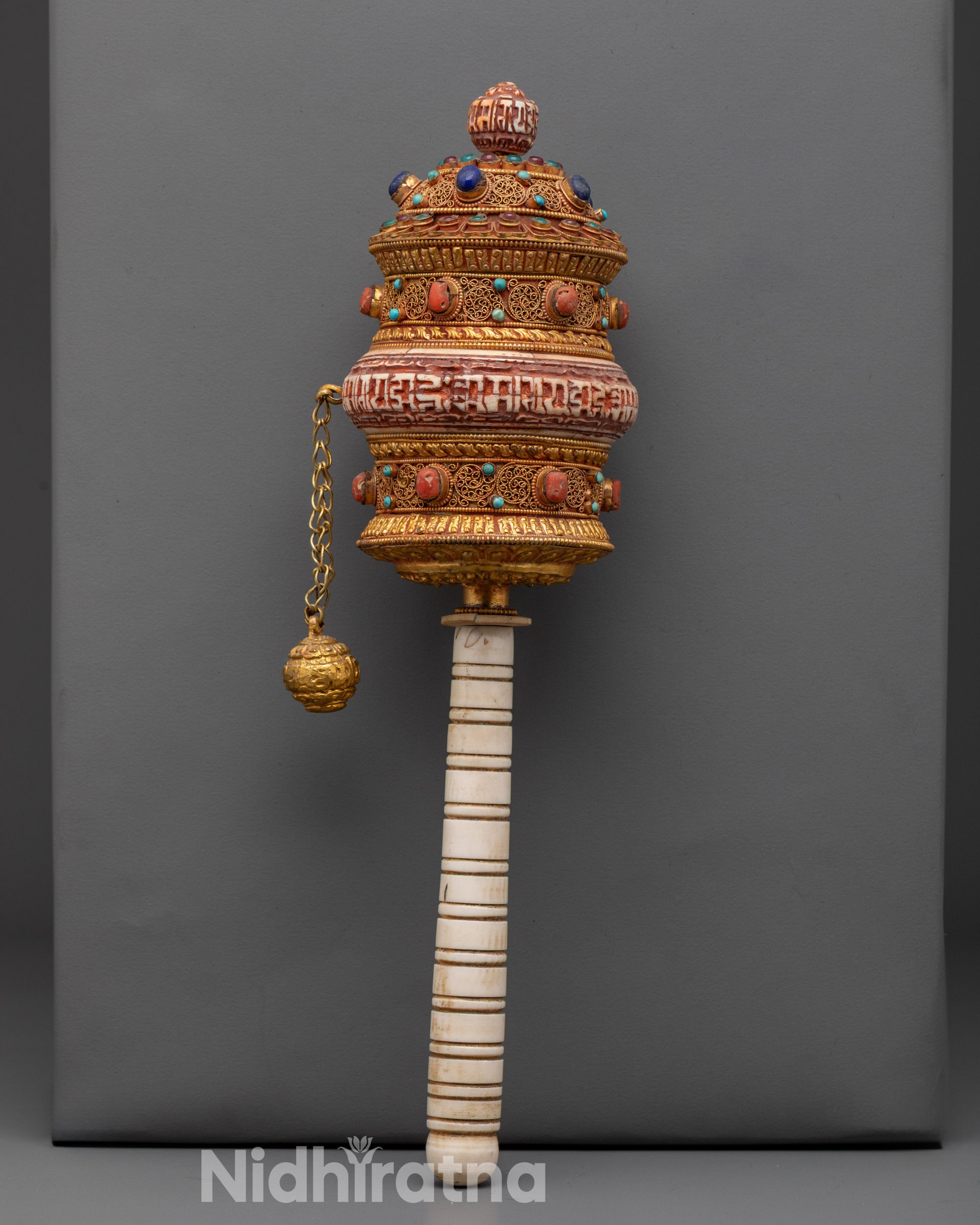 Handheld Mantra Prayer Wheel | Buddhist Meditation Accessories
