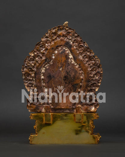 Green Tara With Throne