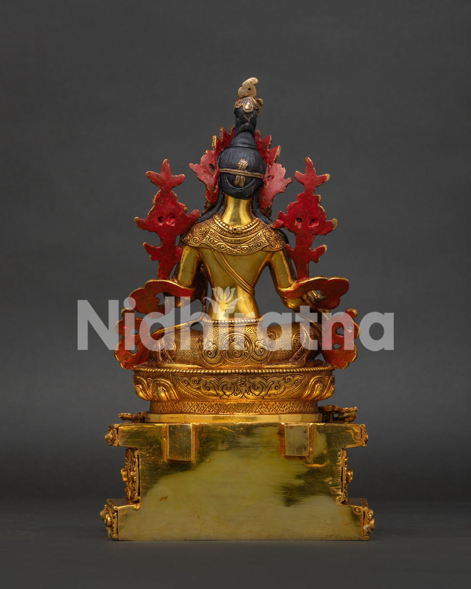 Green Tara With Throne