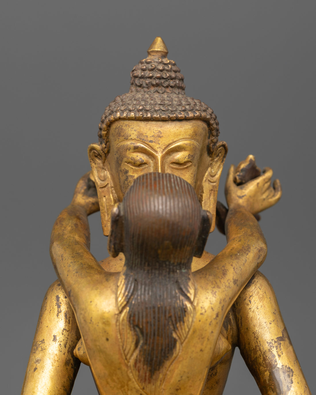 Antique Samantabhadra with Consort: A Timeless Embrace of Enlightened Unity