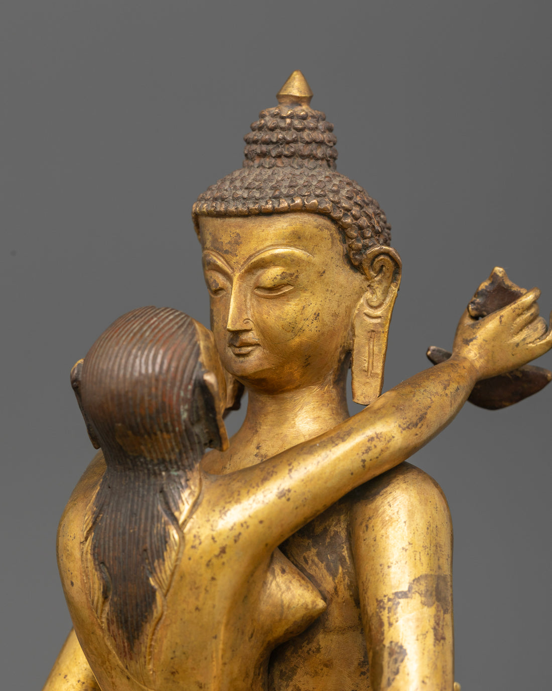 Antique Samantabhadra with Consort: A Timeless Embrace of Enlightened Unity