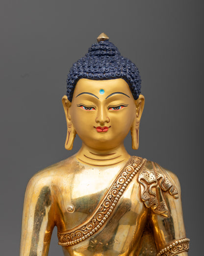 Golden Shakyamuni Buddha Statue | Enlightened Buddha