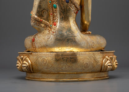 Nepalese Shakyamuni Buddha Statue | Gold Face