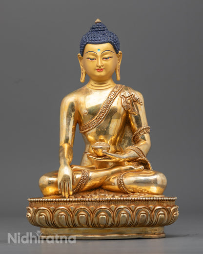 Golden Shakyamuni Buddha Statue | Enlightened Buddha