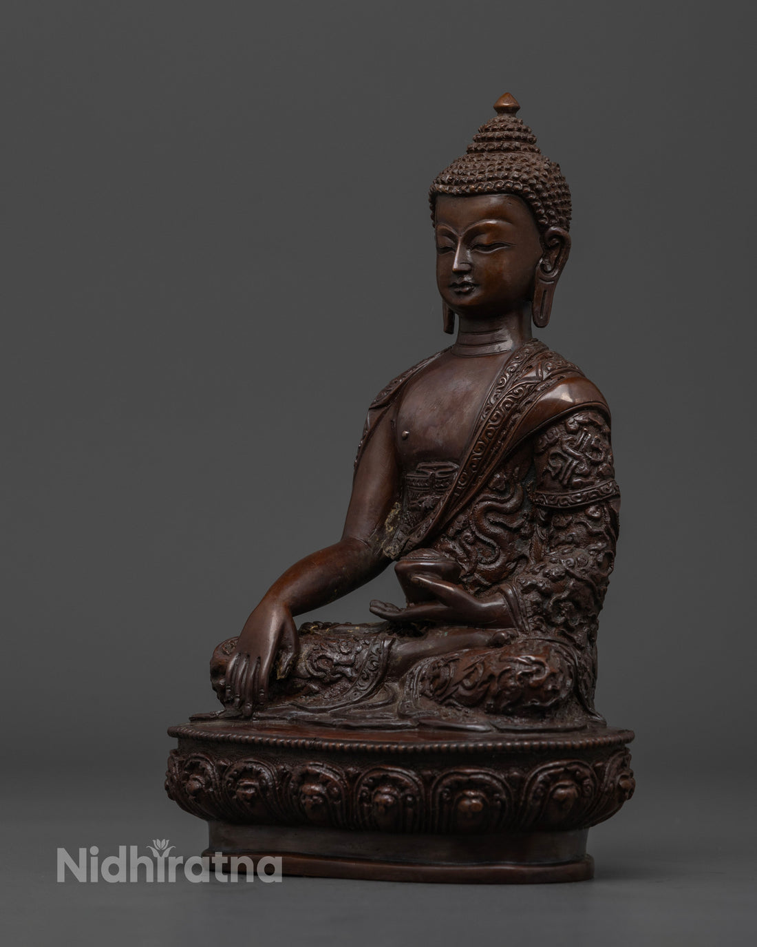 Oxidized Vajrayana Shakyamuni Buddha Statue