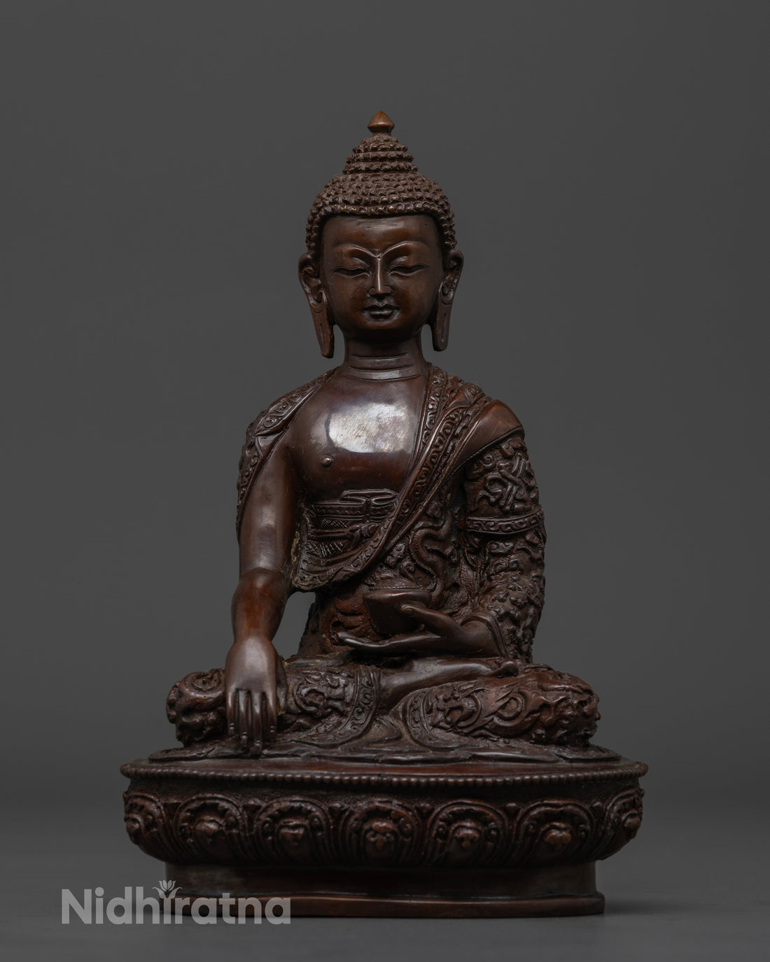 Oxidized Vajrayana Shakyamuni Buddha Statue