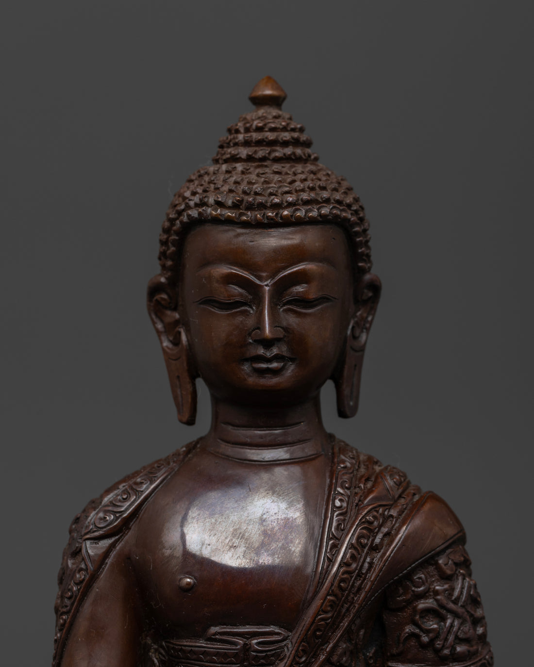 Oxidized Vajrayana Shakyamuni Buddha Statue