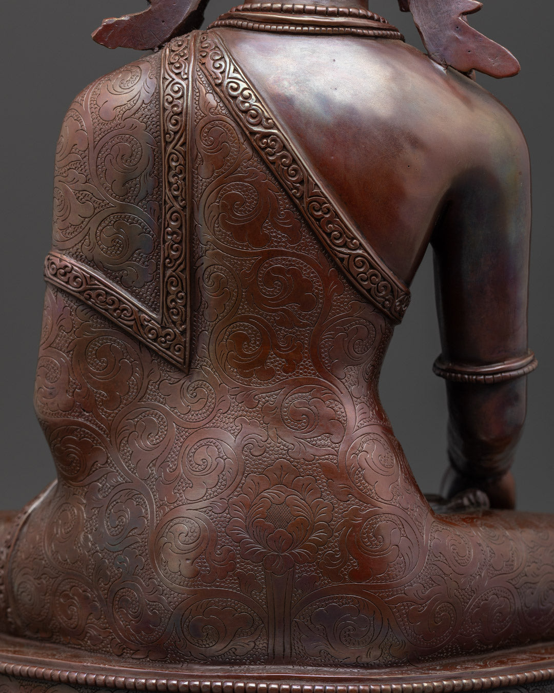Shakyamuni Buddha Statue | Handcrafted Oxidized Copper Sculpture