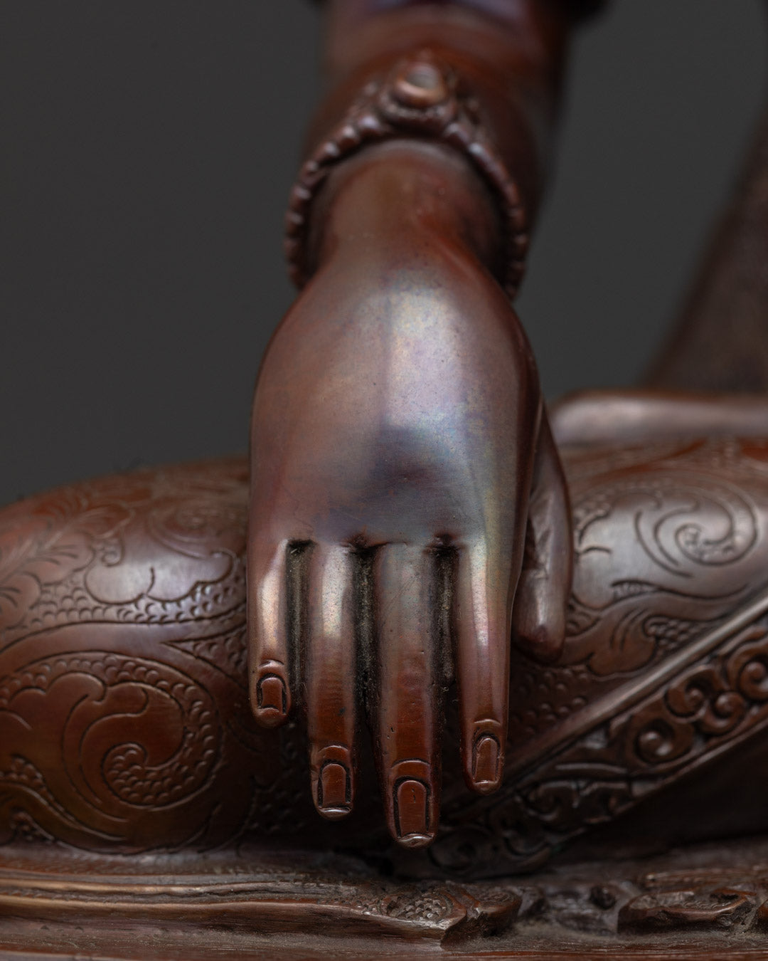 Shakyamuni Buddha Statue | Handcrafted Oxidized Copper Sculpture