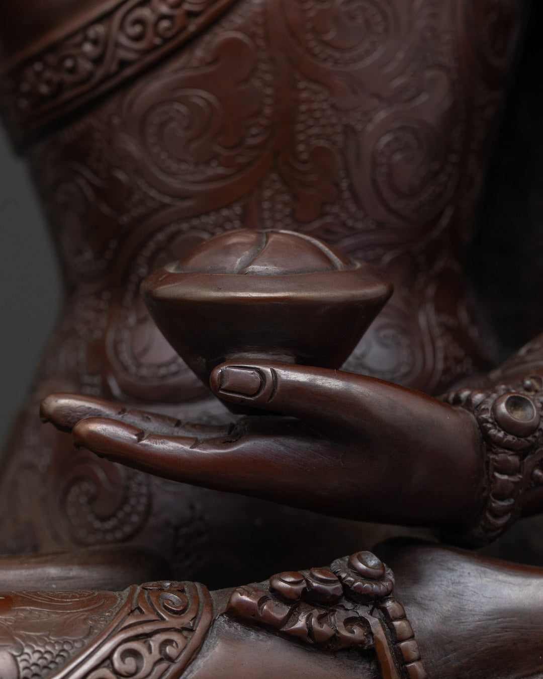 Shakyamuni Buddha Statue | Handcrafted Oxidized Copper Sculpture