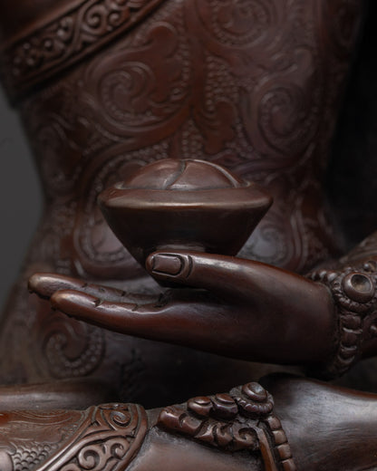 Shakyamuni Buddha Statue | Handcrafted Oxidized Copper Sculpture