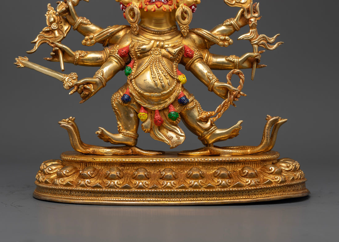 Handcrafted Mahakala Statue | Powerful Tibetan God of Protection