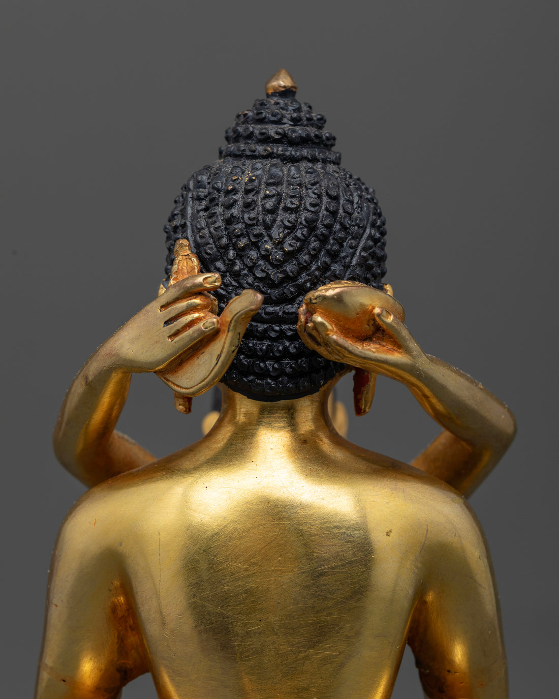 Handcrafted Gold Samantabhadra Statue