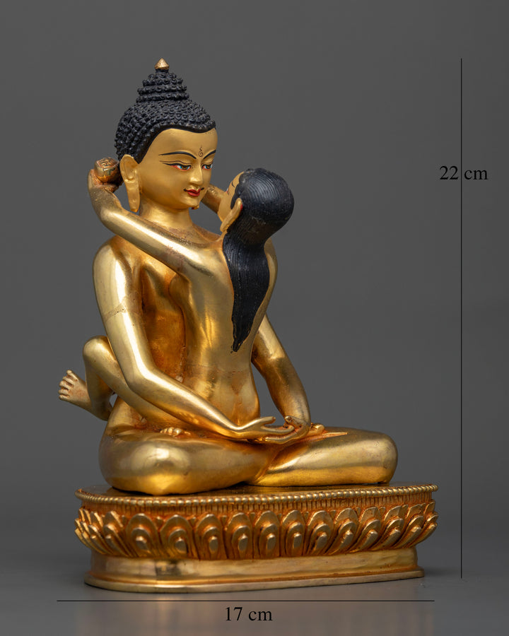 Handcrafted Gold Samantabhadra Statue