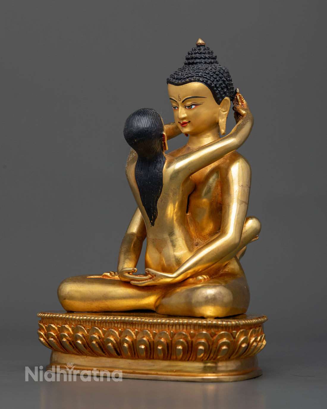 Handcrafted Gold Samantabhadra Statue