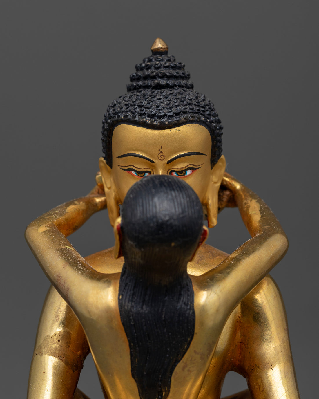 Handcrafted Gold Samantabhadra Statue