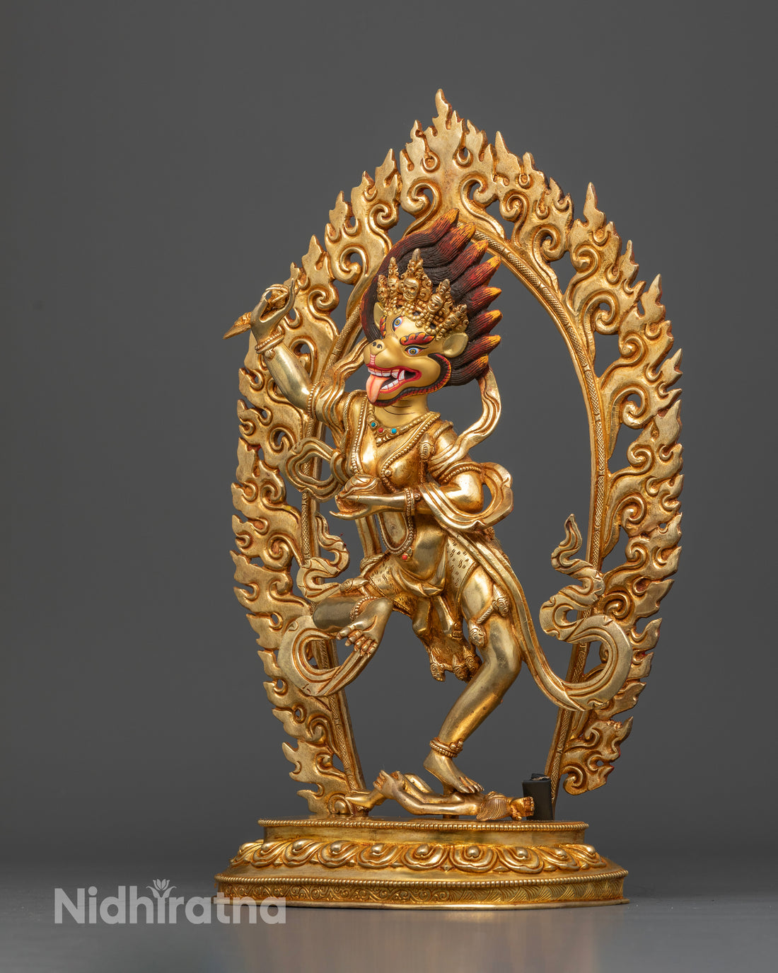 The Lion-Faced Guardian: Singha Mukha in Divine Majesty