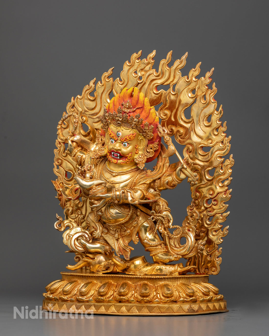 Six-Armed Mahakala Deity Statue | Fierce Protector